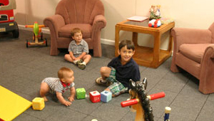 A complete finished basement system for the kids in a Saratoga Springs home