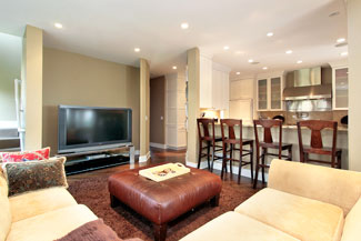 Decorated Basement in Albany, NY
