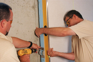 Installing a refinished basement system at a home in Albany