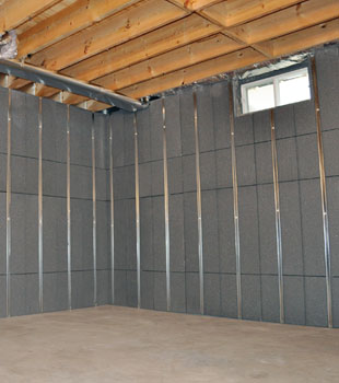 Installed basement wall panels installed in Gloversville