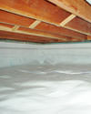 a moisture barrier installed on the walls and floors of a crawl space in Ballston Spa