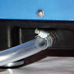 A self-draining crawl space dehumidifier connected to a sump pump system in Rensselaer