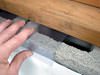 Clear plastic vapor barrier covering for block walls in Schenectady, Albany, Troy