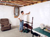 A basement wall covering for creating a vapor barrier on basement walls in Cobleskill