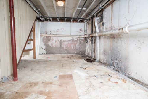 Before Basement Waterproofing in Greater Albany