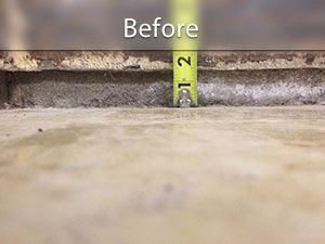 Before Concrete Lifting with Adirondack Basement Systems