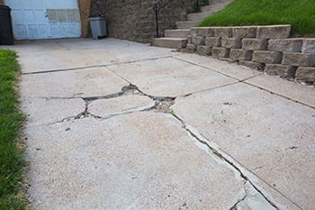 Flaking and pitting concrete in Albany