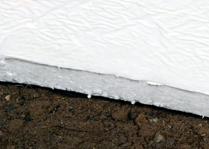 Insulation installed on a crawl space floor in Gansevoort