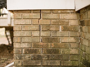 Cracked Brick Foundation in Greater Albany