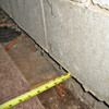 Foundation wall separating from the floor in Castleton On Hudson home