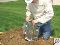 Steel earth anchor assembly installation in Gloversville.