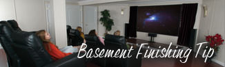 a waterproofed basement that has been finished into a family room in Hudson