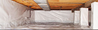 an encapsulated crawl space system in Clifton Park