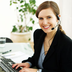A disaster restoration customer service expert in Cohoes manning the phones