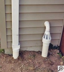 No-freeze basement drain discharge line in Guilderland