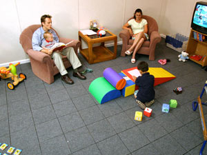 Waterproof basement flooring installed in a family room in Guilderland, New York