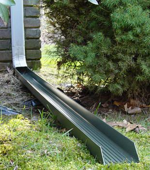Gutter downspout extension installed in Hudson Falls