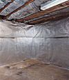 An energy efficient radiant heat and vapor barrier for a Hudson Falls basement finishing project